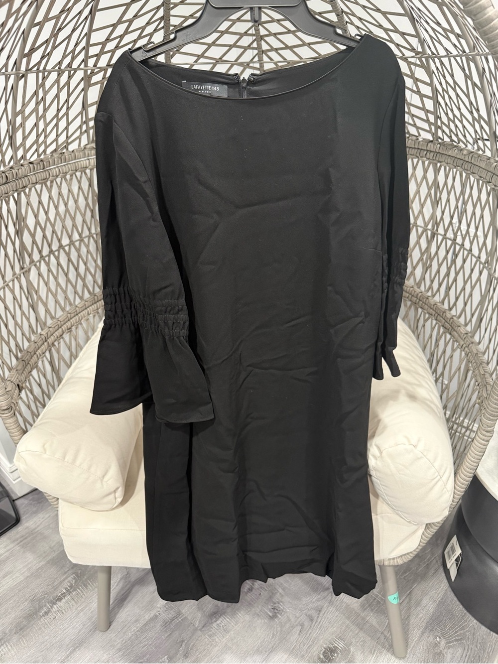 Lafayette 148 New York Black Minimal Crewneck Dress